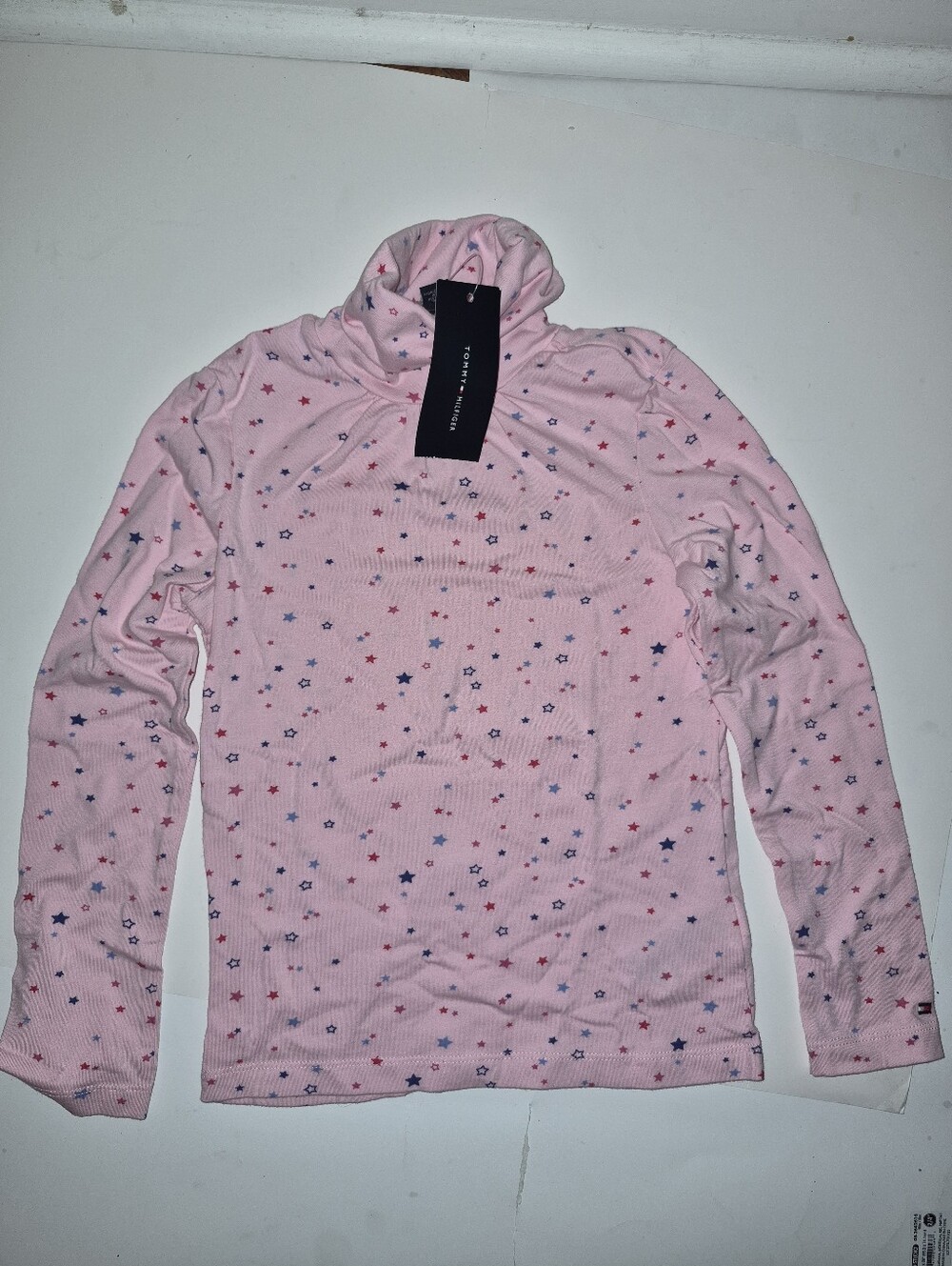 Tommy Hilfiger Girls' Pink Star Print Turtleneck NWT 6X